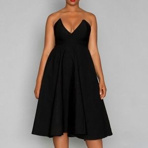 RUE 107 New York black strapless Kelsey dress